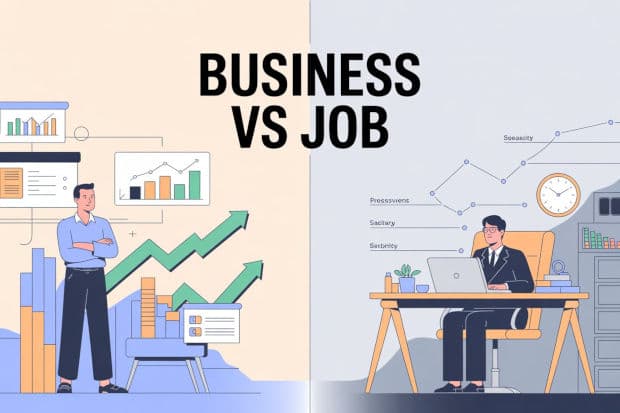 Business vs Job: What's the Real Difference and Which One Is Right for YOU? — A Self-Evaluation Guide